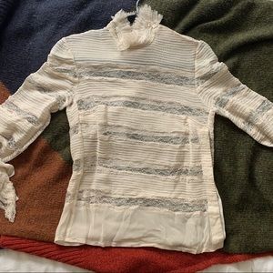 Isabel Marant Etoille Raw silk & lace shirt